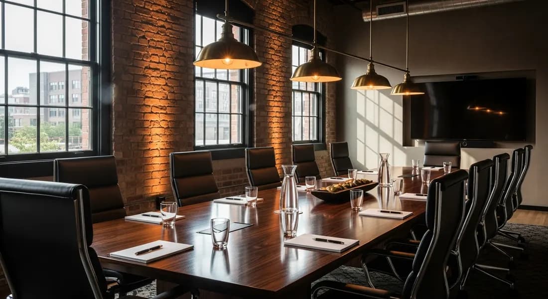 Reforged institutional partner boardroom